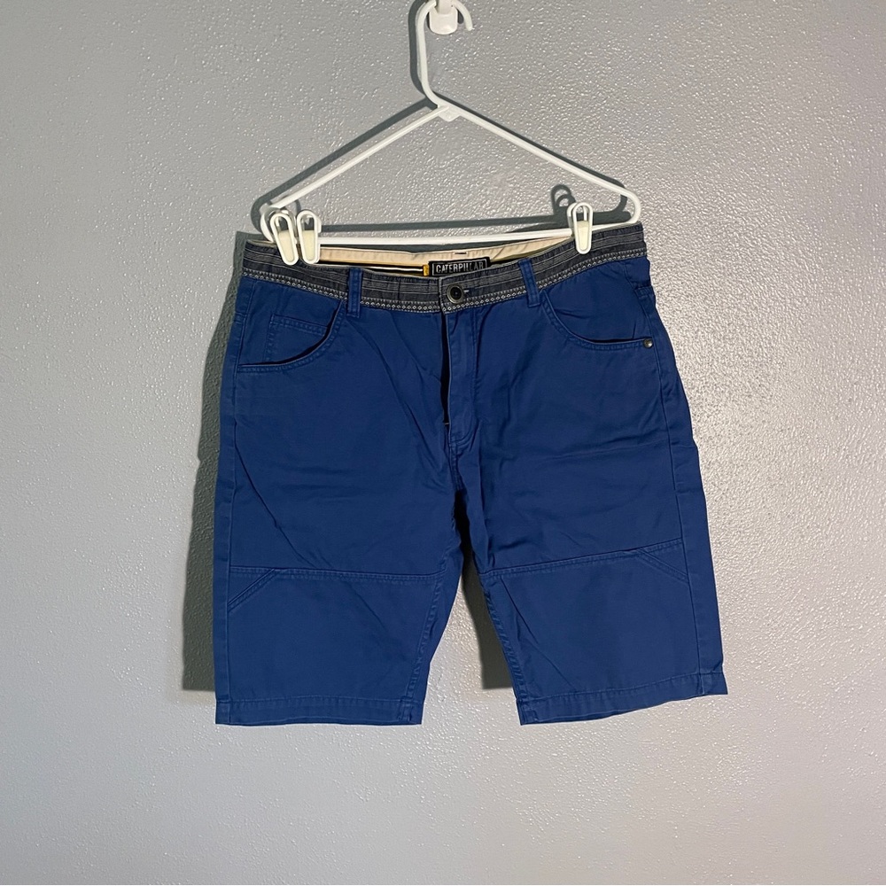 CAT Caterpillar Blue Pattern Work Shorts Men’s Size 36